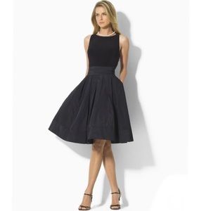ralph lauren taffeta jersey dress